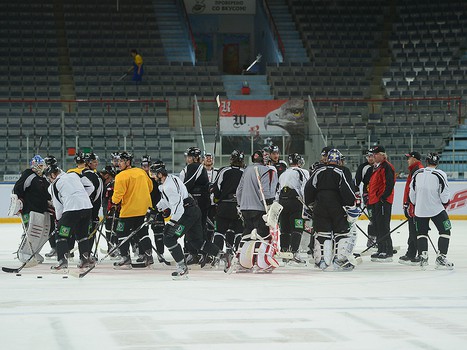 Раскатка "Авангарда" перед матчем с "Ак Барсом" 14 октября 2013