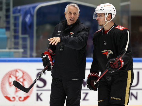 Тренировка «Авангарда» перед матчем в Нур-Султане