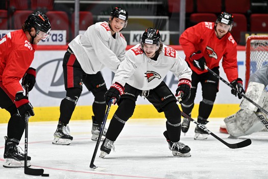 Раскатка «Авангарда» перед матчем с «Локомотивом»