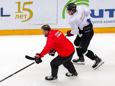 Раскатка «Авангарда» перед матчем с «Северсталью»
