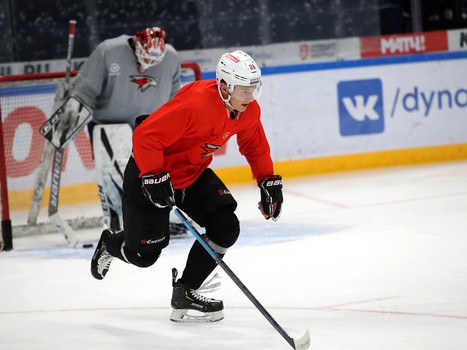 Раскатка «Авангарда» перед выездным матчем с московским «Динамо»