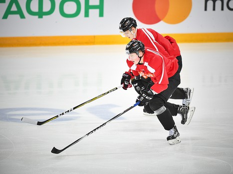 Раскатка "Авангарда" перед матчем с "Торпедо"