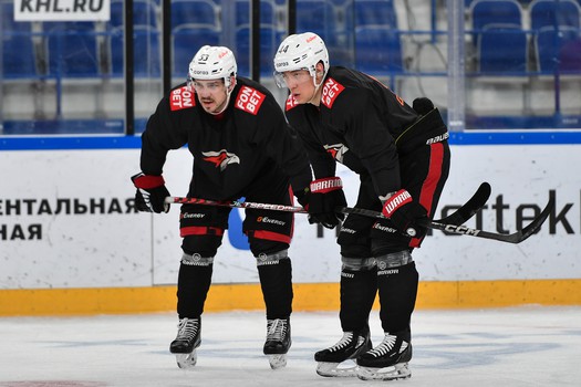 Тренировка «Авангарда» перед матчем в Нижнекамске