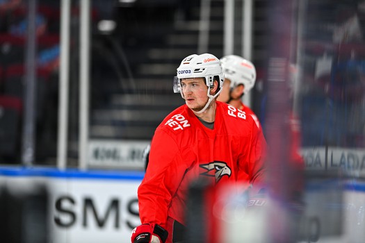 Раскатка «Авангарда» перед матчем в Магнитогорске