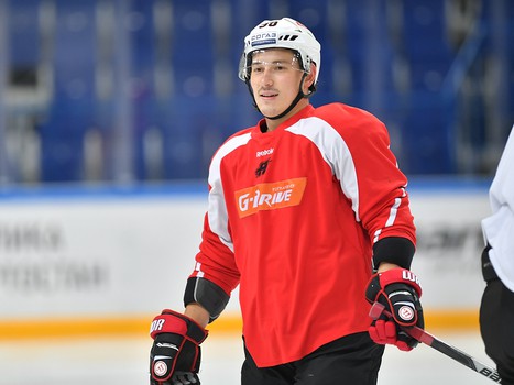 Раскатка "Авангарда" в Уфе перед пятым матчем серии