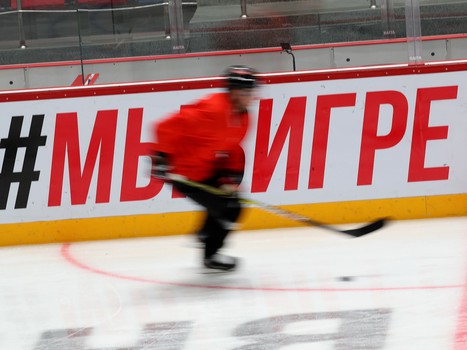 Раскатка «Авангарда» перед матчем с «Витязем»