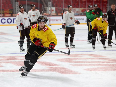 Раскатка «Авангарда» перед матчем с «Витязем»