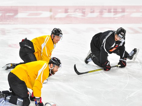 Тренировка "Авангарда" на льду "Арены Омск"