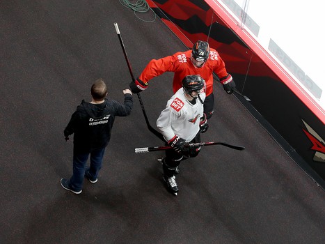 Раскатка «Авангарда» перед матчем с рижским «Динамо»