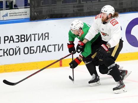 Раскатка «Авангарда» перед матчем в Нижнем Новгороде