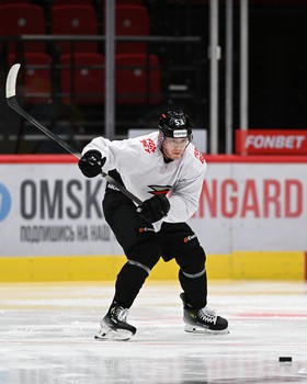 Тренировка «Авангарда» перед матчем с московским «Динамо»