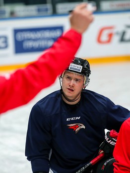 Раскатка «Авангарда» перед матчем с «Северсталью»