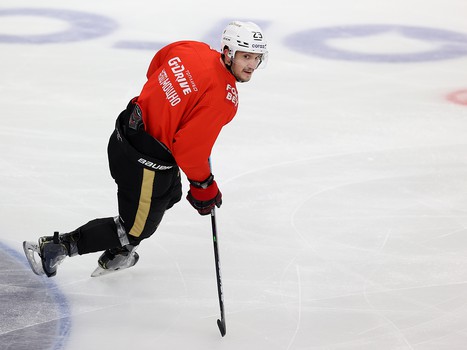 Раскатка «Авангарда» перед матчем в Магнитогорске