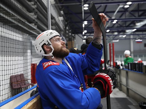 Тренировка «Авангарда» перед первым матчем серии с «Ак Барсом»