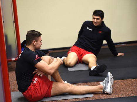 Раскатка "Авангарда" перед матчем с "Ак Барсом"