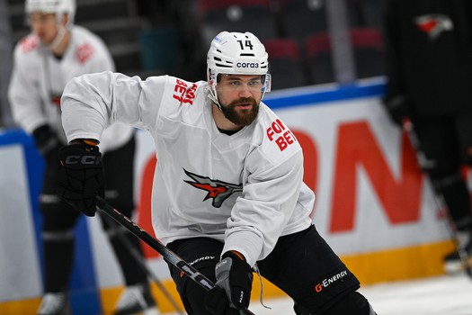 Тренировка «Авангарда» перед матчем в Магнитогорске