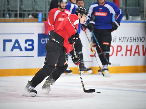 Раскатка "Авангарда" перед матчем с "Локомотивом"