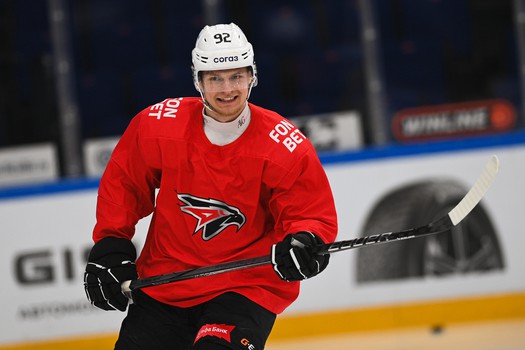 Тренировка «Авангарда» перед матчем в Новосибирске