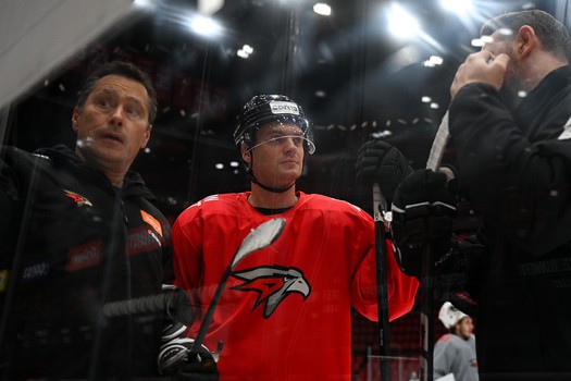 Раскатка «Авангарда» перед матчем с минским «Динамо»