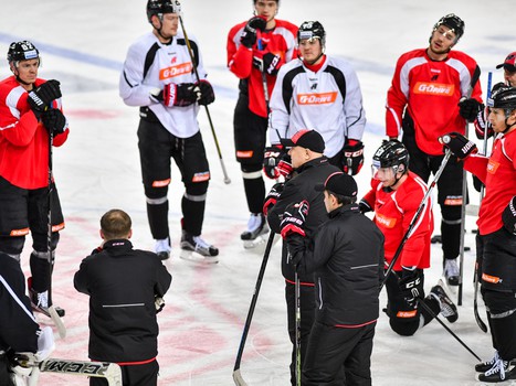 Раскатка "Авангарда" перед матчем с рижским "Динамо"