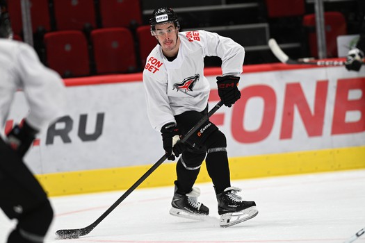 Тренировка «Авангарда» перед матчем с «Трактором»