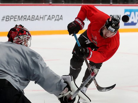 Раскатка «Авангарда» перед матчем с «Амуром»