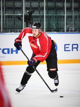 Раскатка "Авангарда" перед матчем с новокузнецким "Металлургом"