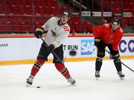 Раскатка «Авангарда» перед матчем с «Адмиралом»