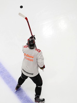 Раскатка «Авангарда» перед матчем с рижским «Динамо»