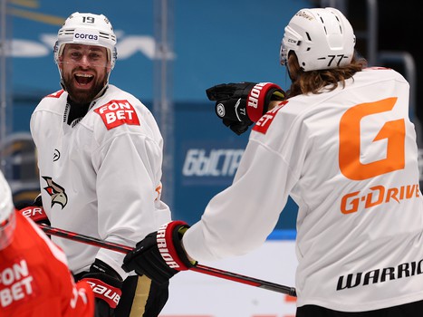 Раскатка «Авангарда» перед матчем в Сочи