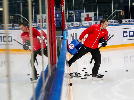 Раскатка «Авангарда» перед матчем с «Сибирью»