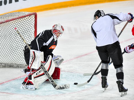 Раскатка "Авангарда" перед матчем с ХК "Сочи"