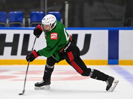 Раскатка «Авангарда» перед матчем в Нижнем Новгороде