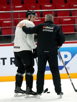 Раскатка «Авангарда» перед матчем с «Салаватом Юлаевым»