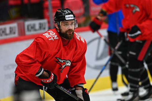 Тренировка «Авангарда» перед матчем с «Металлургом»