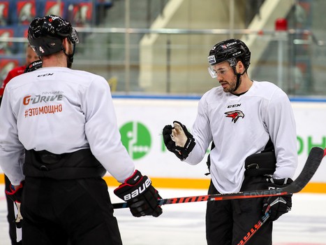 Раскатка «Авангарда» перед матчем с «Салаватом Юлаевым»