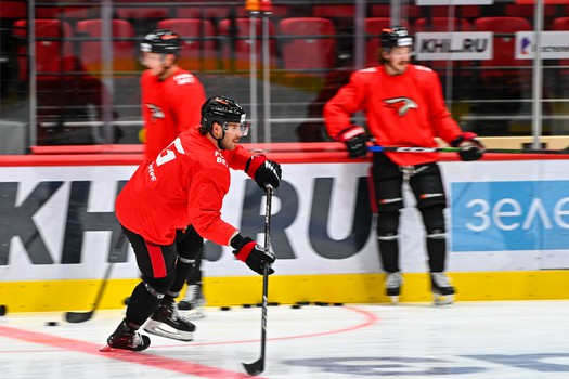 Раскатка «Авангарда» перед матчем с ХК «Сочи»
