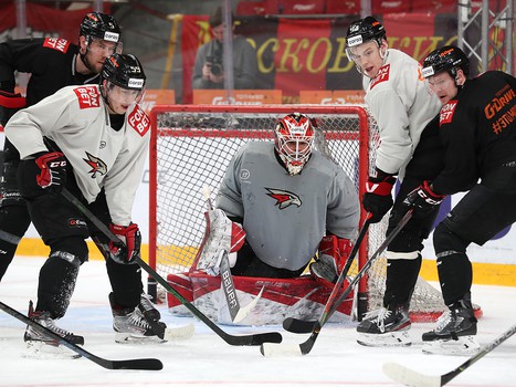 Раскатка «Авангарда» перед первым матчем серии с «Металлургом»