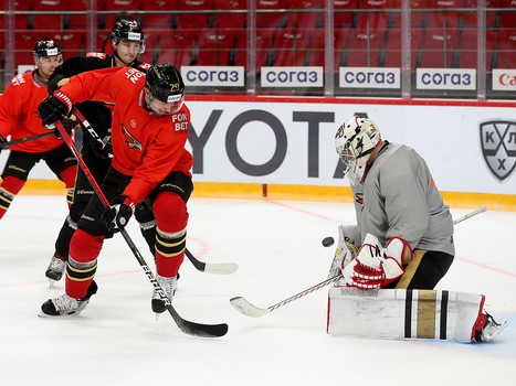 Раскатка «Авангарда» перед матчем с «Адмиралом»