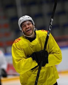 Тренировка «Авангарда» перед матчем в Хабаровске