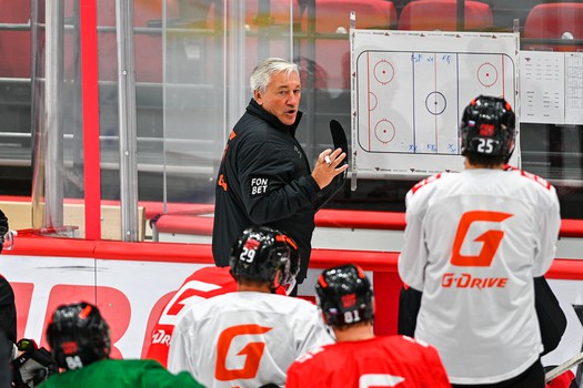 Тренировка «Авангарда» перед матчем с «Витязем»