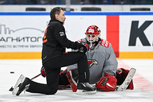 Раскатка «Авангарда» перед четвёртым матчем серии с «Металлургом» в Магнитогорске