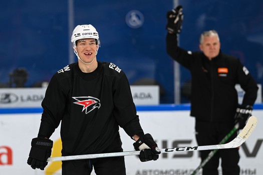 Тренировка «Авангарда» перед матчем в Тольятти