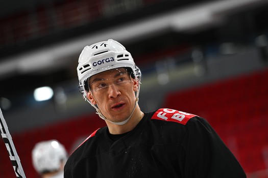 Тренировка «Авангарда» перед матчем в Екатеринбурге