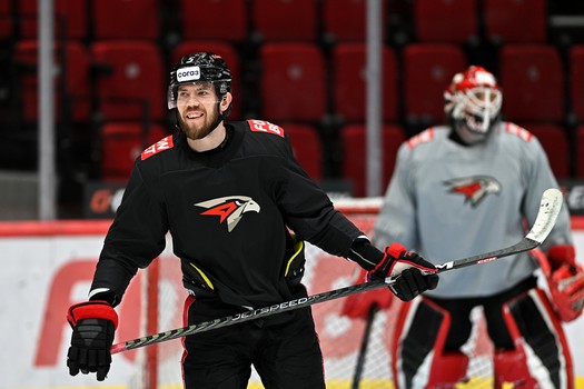 Раскатка «Авангарда» перед матчем с «Салаватом Юлаевым»