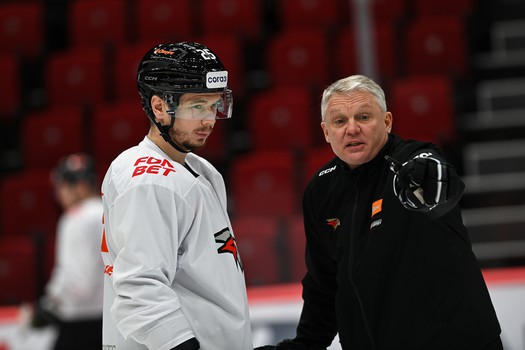 Раскатка «Авангарда» перед матчем с «Локомотивом»