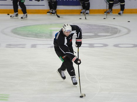 Тренировка "Авангарда" перед первым выездом сезона