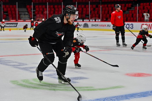 Тренировка воспитанников Хоккейной Академии «Авангард» 2019 года рождения на G-Drive Арене