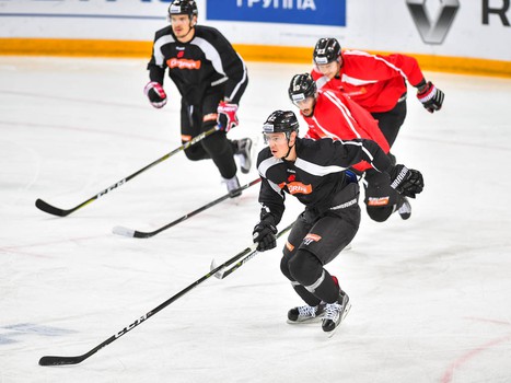 Раскатка "Авангарда" перед матчем с "Куньлунь Ред Стар"