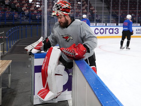 Тренировка «Авангарда» перед третьим матчем серии с «Металлургом»